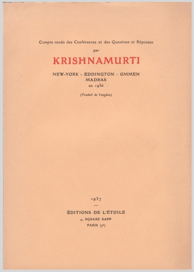 CompteRenduDesConferencesEtDesQuestionsEtReponsesParKrishnamurtiNewYorkEddingtonOmmenMadras12