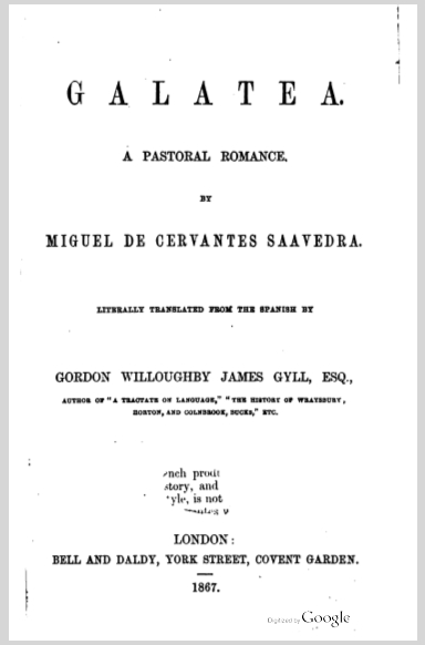 GalateaAPastoralRomanceMiguelDeCervantes2