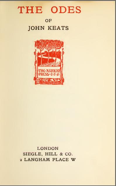 OdesJohnKeats1