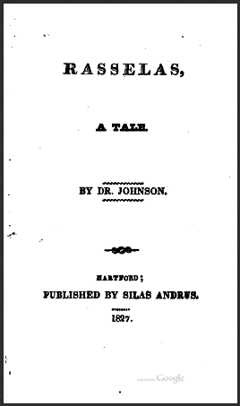 RasselasATaleSamuelJohnson1