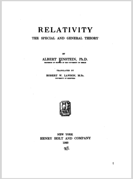 RelativityTheSpecialAndTheGeneralTheoryAlbertEinstein0