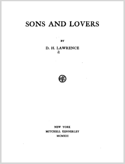 SonsAndLoversDHLawrence0