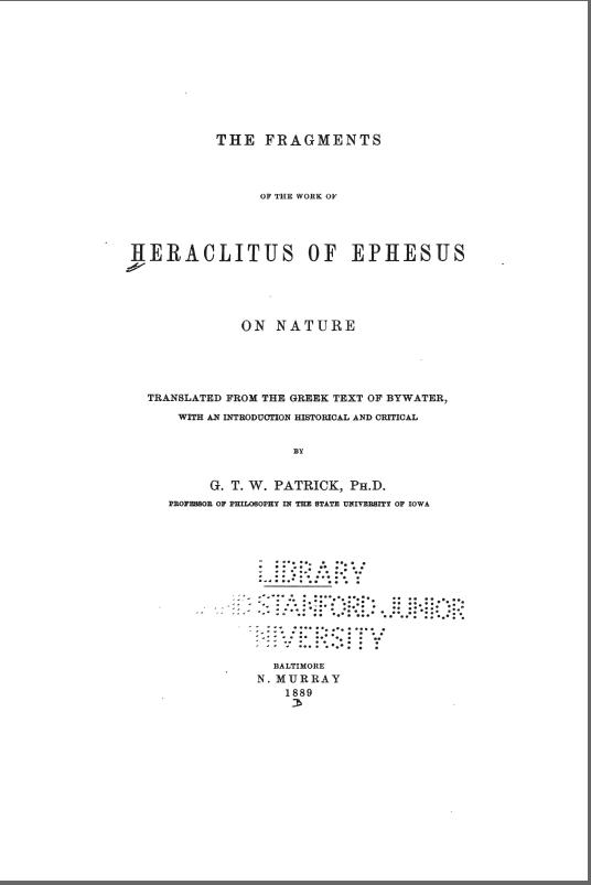 TheFragmentsOfTheWorkOfHeraclitusOfEphesusOnNature0