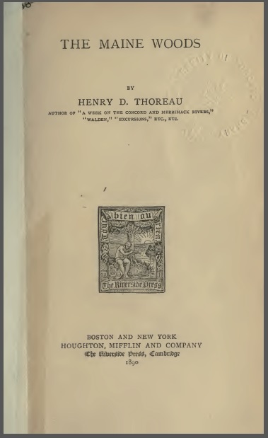 TheMaineWoodsHenryThoreau2