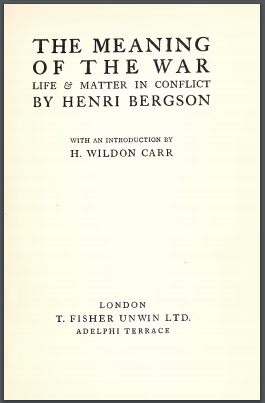 TheMeaningoftheWarHenriBergson0