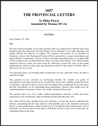 TheProvincialLettersByBlaisePascalTranslatedByThomasMCrie2