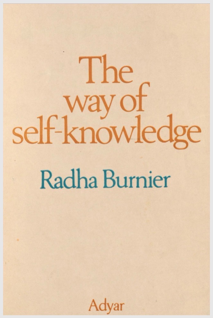 TheWayOfSelfKnowledgeRadhaBurnier2