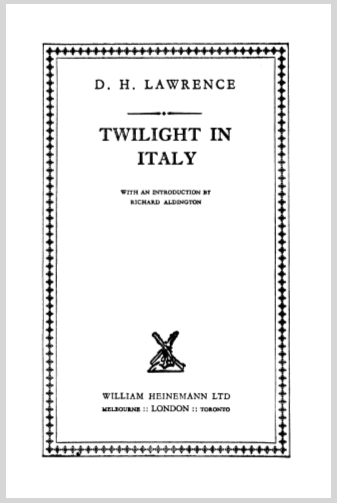 TwilightInItalyDHLawrence1