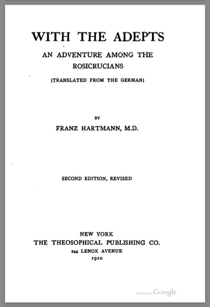 WithTheAdeptsAnAdventureAmongTheRosicrusiansFranzHartmann1